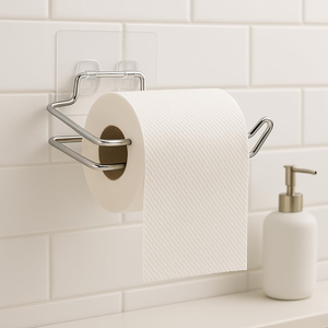 Portarrollos de Papel Higiénico de Acero Inoxidable para Baño, Soporte de Pared sin Perforaciones, Autoadhesivo - Product Image 3