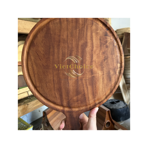 Vietchoice Cute Eco Friendly Wooden <b>Trivet</b> Heat Resistant Pot Holder 500mm Diameter Kitchen Accessory Made in Vietnam - Product Image 3