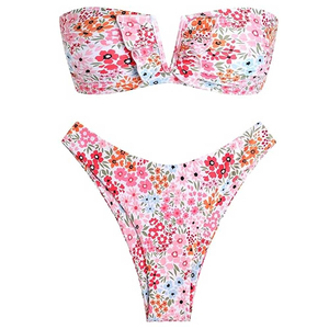 Women's High Cut Bikini Sets 2-Piece Fitness Wear with Custom Logo Spandex/Polyester Quick Dry & Breathable OEM Service - Product Image 1