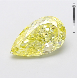 Diamante Cultivado en Laboratorio con Certificación IGI, Corte Pera Modificado de 2.56 CT, Color Amarillo Intenso Fantasía, Claridad VVS2, CVD LG 795641437 para Joyería - Product Image 1