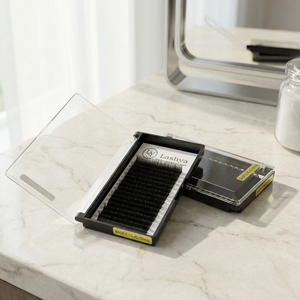 [Lashya] Extensiones de Pestañas PBT Planas y Elípticas, Aspecto Oscuro y Sensación Ligera, Pestañas Individuales de Visón Sintético al por Mayor - Product Image 5