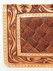 Nouveau Designer usiné à la main sculpture portefeuille femmes pochette coque de téléphone élégant portefeuille en cuir Multi utilisations portefeuille en cuir occidental - Product Image 3