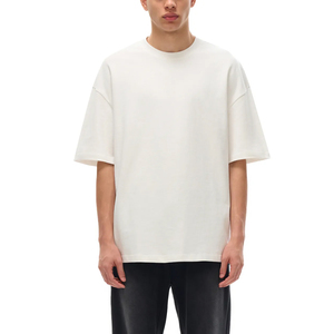 T-shirts de qualité supérieure avec logo personnalisé, 100% coton, poids lourd, 220 GSM, coton épais, coupe ample, épaules tombantes, style vintage - Product Image 1