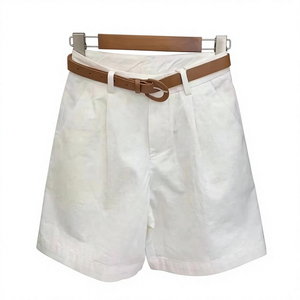 Shorts pour hommes à taille haute, coupe ample, décontractés, confortables, respirants, séchage rapide, en polyester/coton, toile unie, fermeture éclair, été - Product Image 3