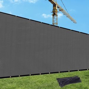 Pannelli per Recinzione Privacy in WPC Anti-Roditori 8FT, 5FT X 50FT, Grigio Scuro, per Sicurezza Domestica - Product Image 1