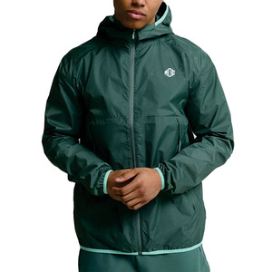 Chaqueta cortavientos personalizada verde unisex ultraligera con capucha, transpirable, resistente al viento, para deportes al aire libre, OEM, para hombre. - Product Image 1