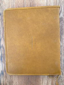 Hot Sale A4 Size Hand <b>Tooled</b> <b>Leather</b> Certificate Holder Folder Padfolio with Zippered Closure Custom Genuine <b>Leather</b> Ring Binder - Product Image 4