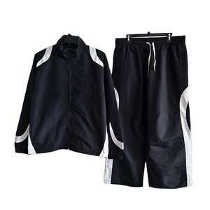 Ensemble de vestes coupe-vent tendance pour hommes, vêtements de rue légers, survêtement pour hommes, tenue d'automne, survêtement en nylon deux pièces - Product Image 1