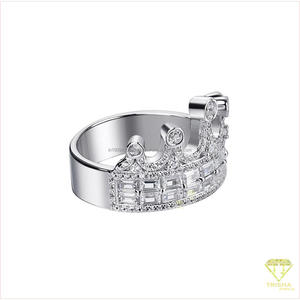 Bague de déclaration de luxe en argent sterling 925 avec diamant Moissanite pour grossistes et revendeurs de bijoux - Product Image 3
