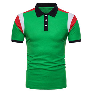 เสื้อกอล์ฟผู้ชาย OEM โลโก้แบรนด์  ไซส์ใหญ่ ผ้าฝ้าย 100% แขนสั้น สำหรับฤดูร้อน เสื้อโปโล สีพื้น ผ้าแคนวาส พิมพ์ลาย - Product Image 2