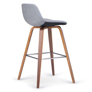 Randolph, lot de 2 tabourets de bar en bois courbé gris pierre, hauteur comptoir, tabouret hauteur comptoir - Product Image 5