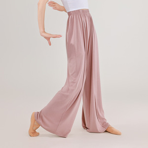 Pantalones Anchos Negros para Mujer, Cintura Alta, Corte Holgado, Largos, de Chifón, para Baile, Práctica, Uso Casual de Verano - Product Image 6