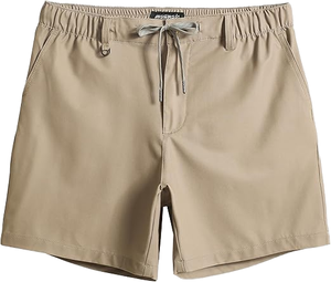 Pantalones Cortos Bermuda para Hombre, Color Azul Sólido, de Secado Rápido, Cintura Media, Corte Casual, con Bolsillos y Cierre de Botones - Product Image 4
