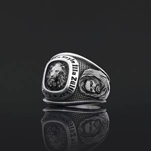 Anillo Islámico BOJ 07 con Caligrafía de Muhammad Resulullah y Mezquita, Anillo Musulmán, Regalo Religioso, Precio Bajo - Product Image 2