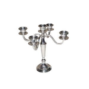 Elegant Vintage 3-Arm <b>Silver</b> Plated Candelabra Antique Style Metal Candle Holder Stand Ornate Victorian Taper <b>Candlestick</b> - Product Image 5