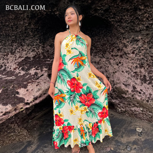 2025 Offre Spéciale robe d'été élégante rayonne tropicale vêtements de plage pour les femmes de haute qualité - Product Image 2