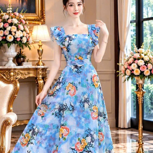 Chaleco largo elegante de verano para mujer con estampado floral, sin mangas, de longitud completa, liso, casual, ajustado, lavable, ecológico, ODM - Product Image 4