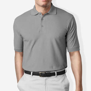 Polo piqué pour homme, personnalisable, en coton peigné de haute qualité, pour uniforme décontracté, avec patch brodé uni et patch 3D à coudre - Product Image 1