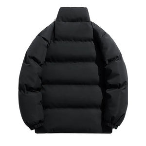 Chaqueta Bomber de Invierno para Hombre, Personalizada, Negra, Transpirable, Informal, con Cuello Alto, Acolchada de Lana, con Cierre, Tallas Grandes - Product Image 6