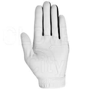 Gants de golf en cuir Cabretta de qualité AAA, noir et blanc, antidérapants, personnalisés, unisexes, nouveaux, en cuir véritable, fermeture à boucle auto-agrippante - Product Image 1