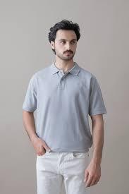 เสื้อโปโลแขนสั้นผู้ชายปี 2026 พิมพ์ลายโลโก้ตามสั่ง สีน้ำเงินรอยัล พิมพ์ลายแบบซับลิเมชั่น สำหรับเล่นกอล์ฟ ดีไซน์รูปหกเหลี่ยม - Product Image 3