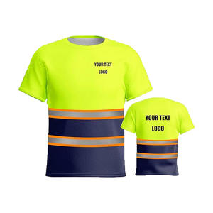 Camiseta de Trabajo de Seguridad Reflectante de Alta Visibilidad Personalizada con Logotipo, de Algodón, para Tráfico Vial, Minería, Mecánica, Construcción Industrial y Seguridad - Product Image 5