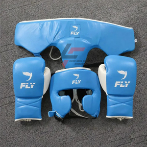 Nouvel ensemble de boxe Fly Boxing unique, professionnel, en cuir véritable, avec gants de boxe Fly Boxing professionnels, ensemble d'entraînement de boxe Pro Punching - Product Image 3