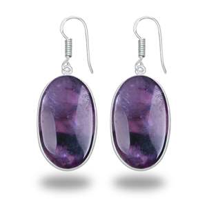 Sterling Silver Amethyst <b>Dangle</b> <b>Earrings</b> Handmade Drop <b>Earrings</b> For Women February Birthstone Jewelry Natural Gemstone <b>Earrings</b> - Product Image 2
