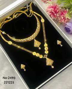 Dubai India Bridal <b>Gold</b> Plated Alloy Fine Jewelry <b>Set</b> Ethnic Classic Wedding <b>Necklace</b> <b>and</b> <b>Earrings</b> <b>Set</b> for Women - Product Image 6