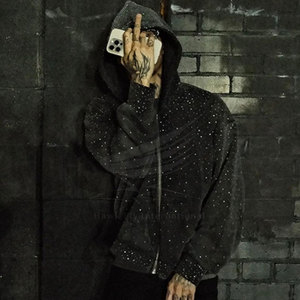 Diseña Tu Propio Logotipo, Sudaderas con Pedrería de Invierno 100% Algodón, Logotipo Personalizado de Alta Calidad y Peso Ligero - Product Image 6