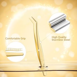 Kit d'équipements pour cils classiques et russes, pinces à cils couleur or pour les artistes professionnels en extension de cils - Product Image 4