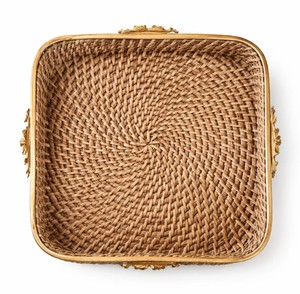 Luxury Rattan Serving Tray Best Quality Handmade Natural Weave Stylish Home Kitchen Serving <b>Storage</b> Tray - Product Image 1