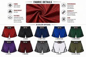 Shorts de Muay Thai personnalisés pour hommes, shorts d'entraînement à séchage rapide, shorts de boxe, shorts de Muay Thai en satin de qualité supérieure, shorts d'entraînement de kickboxing - Product Image 5