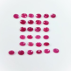 Rubis africain naturel non traité, ovale calibré 3x5mm, pierre précieuse naturelle à facettes, prête à l'emploi pour la création de bijoux - Product Image 3