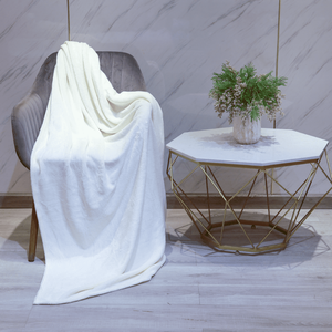 Style américain personnalisé été matelassé corail polaire jeter couverture solide motif microfibre polyester climatisation amical - Product Image 5