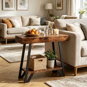 Consolle in Stile Industriale con Piedini Regolabili, Design Moderno e Lussuoso, Lunga, per Ingresso, Magazzino, Casa e Soggiorno d'Hotel - Product Image 6
