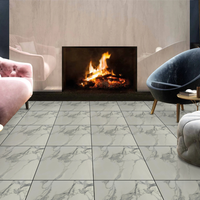 Carrelage en porcelaine émaillée super polie 600 x 600 mm, effet marbre, pour salle d'attente, bureau, bâtiment commercial