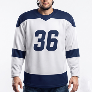 Men Ice Hockey Jersey Breathable Sublimated Men Ice Hockey Jersey Men Full Sleeve Ice Hockey Jerseys - Product Image 1