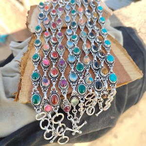 Handmade <b>Infinity</b> Exports Luxury Adjustable Charm <b>Bracelet</b> mix Gemstone Women Party - Product Image 3