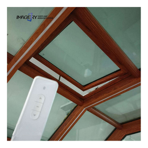 Moderna grande griglia elettrica in vetro colorato in alluminio <span class=keywords><strong>lucernari</strong></span> Design aperto automatico casa di ventilazione sul tetto - Product Image 1