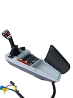 Boîte d'accoudoir modulaire multifonctionnelle multi-boutons OEM durable avec cuir souple de qualité supérieure pour machines agricoles et de construction
