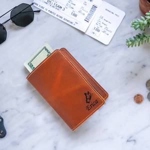 Porta Pasaportes Unisex de Cuero Genuino Ecológico a Precio de Fábrica, Cartera de Viaje Personalizada con Bloqueo RFID, Funda Protectora PTH-0138 - Product Image 2