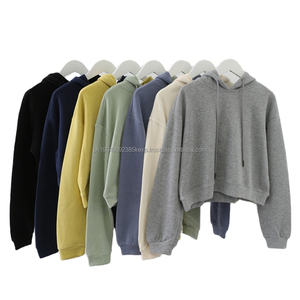 Polaire mode fille femme femmes décontracté à manches longues pull à capuche haut court sweat à capuche haut court sweat à capuche sweats à capuche - Product Image 1