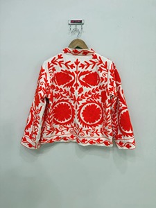 เสื้อแจ็คเก็ตผ้าฝ้ายปักลายดอกไม้สไตล์โบฮีเมียน คอจีน แขนยาว เสื้อคลุมลำลอง ไซส์ใหญ่ สำหรับผู้ใหญ่ ใส่ได้ในฤดูใบไม้ผลิ - Product Image 2
