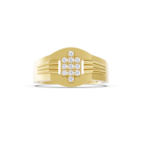 Bague pour homme en or jaune 9 carats de qualité supérieure, design complexe inspiré du patrimoine, bijou raffiné et tendance à vendre