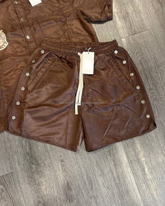 Chaqueta cortavientos de nailon de secado rápido para hombre, conjunto de pantalones cortos, chándal de pana de dos piezas con logotipo personalizado, trajes de cintura media - Product Image 4