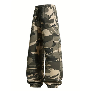 Streetwear Men Heavyweight Cargo Sweatpants Oversized Baggy Multi Pocket Fleece Joggers Cotton Casual Custom Logo Pleated <b>Pants</b> - Product Image 2