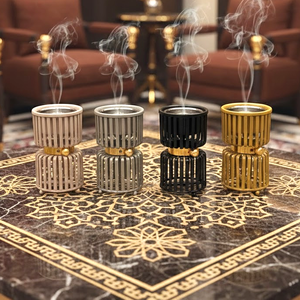 Modern Metal Incense <b>Burner</b> Aromatic Diffuser for Home Decorative Ramadan Collection in Different Finishes with Customization - Product Image 1