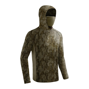 Men's Camouflage Hooded Long Sleeve Hunting Shirt Moisture Wicking Breathable Quick Dry Full Sleeve Polyester Mesh <b>Jacket</b> - Product Image 2