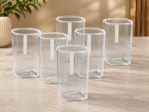 High Quality Lead Free Ceramic Wine <b>Glasses</b> Set 350ml Shape Luxury Design Eco-Friendly Washable Barrels Gift Box Pack Custom - Product Image 2